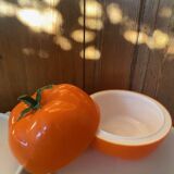 Orange tomato ice cube tray