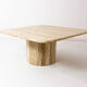 Square travertine coffee table