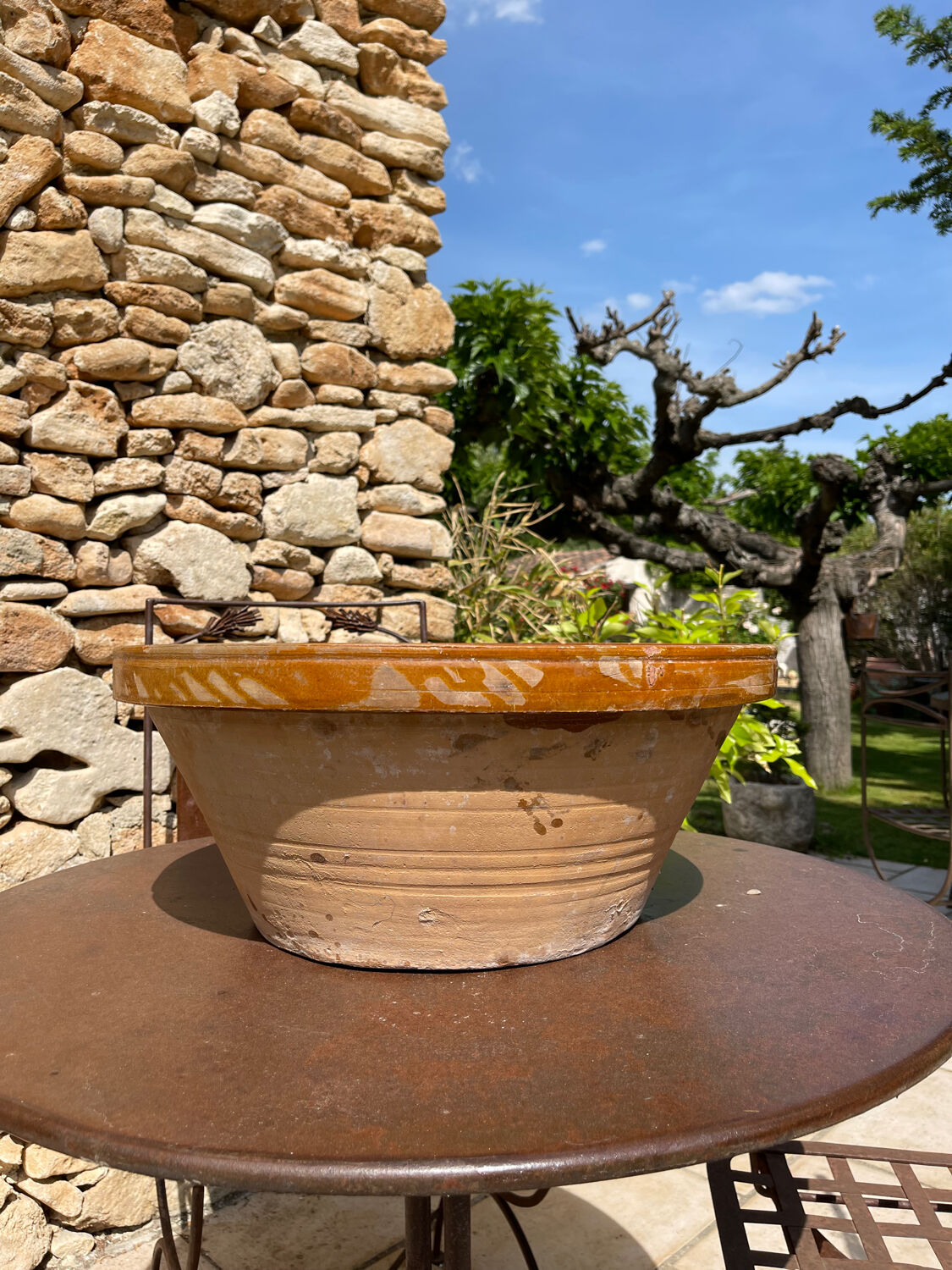 Ancient earthenware dish