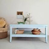Blue square coffee table