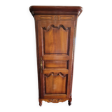 Solid oak bonnetière signed Jean Laïck