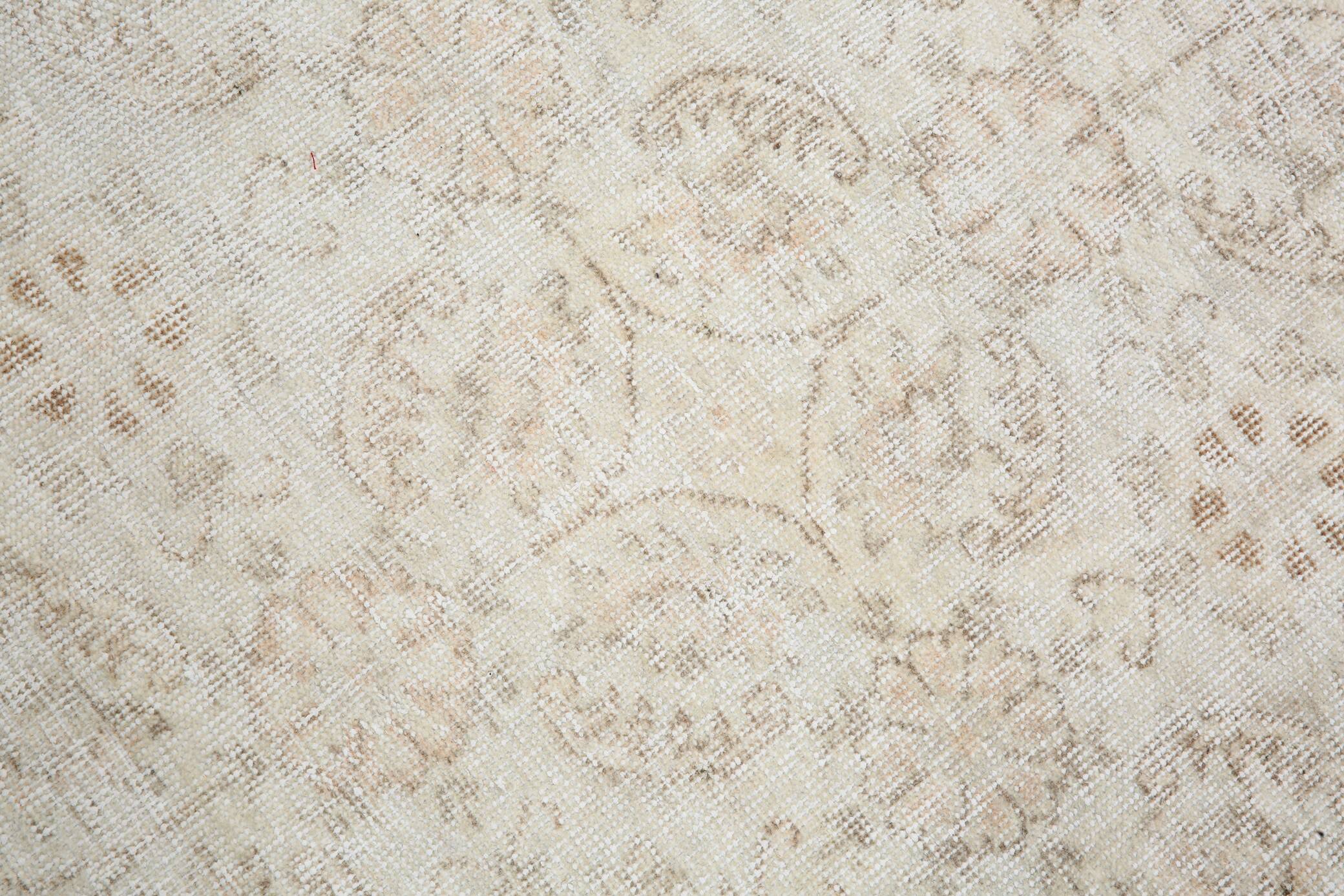 3x11 Rugs For Hallway Beige & Blue Vintage Runner Rug, 82x338Cm