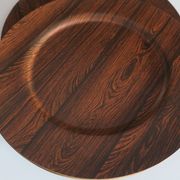 Set of 12 plywood rosewood and teak plates by Morsbak, Denmark 1960s