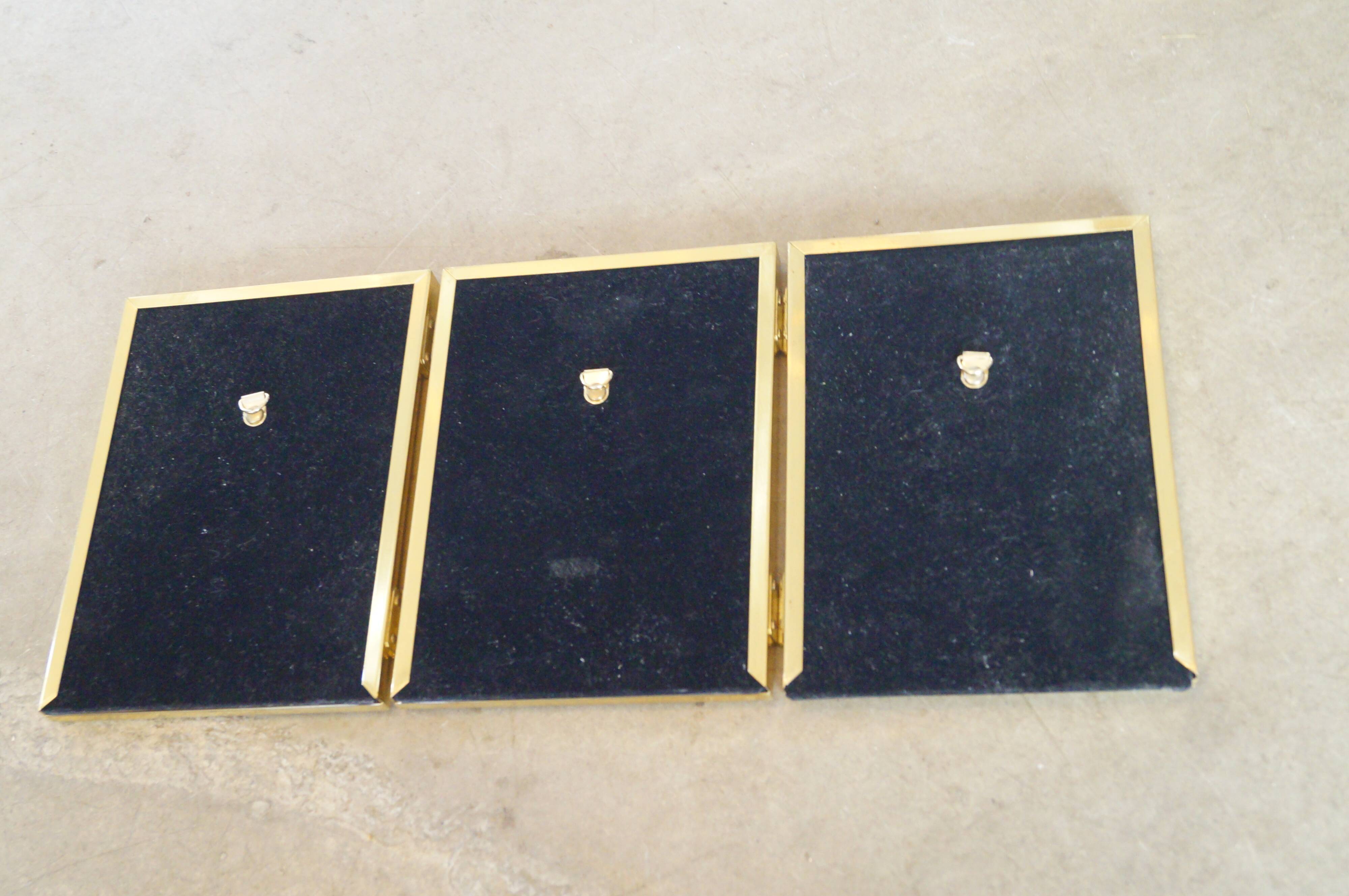 Brass frame triptych 1970