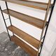 Vintage 1950s Mid-Century Modern Wall Shelving Unit – Hardwood & Alumi