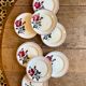 set of 8 vintage dessert plates L'amandinoise