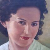 Portrait ancien huile sur panneau