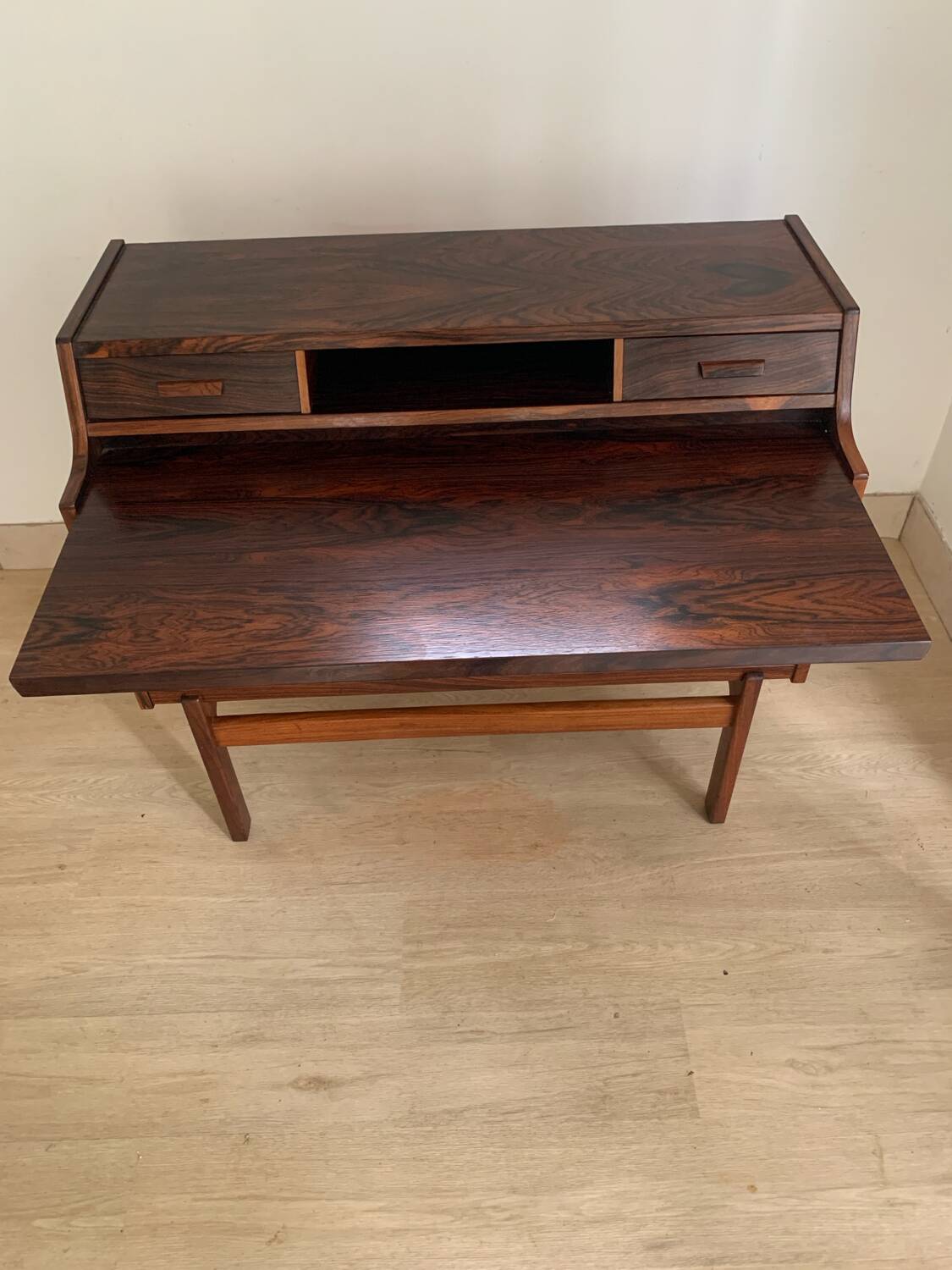 Scandinavian rosewood secretary desk by Arne Wahl Iversen