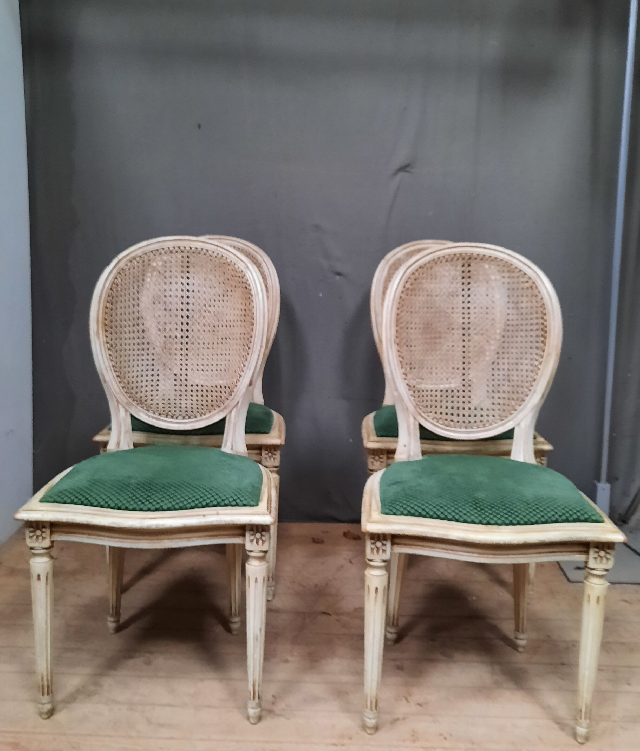 Suite of 4 Louis XVI style chairs