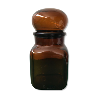 Amber glass jar