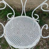 Salon de jardin ancien en fer plein milieu xxeme