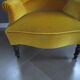 Old velvet shepherdess armchair mustard yellow