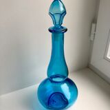 Turquoise blue carafe made in belgium 70s