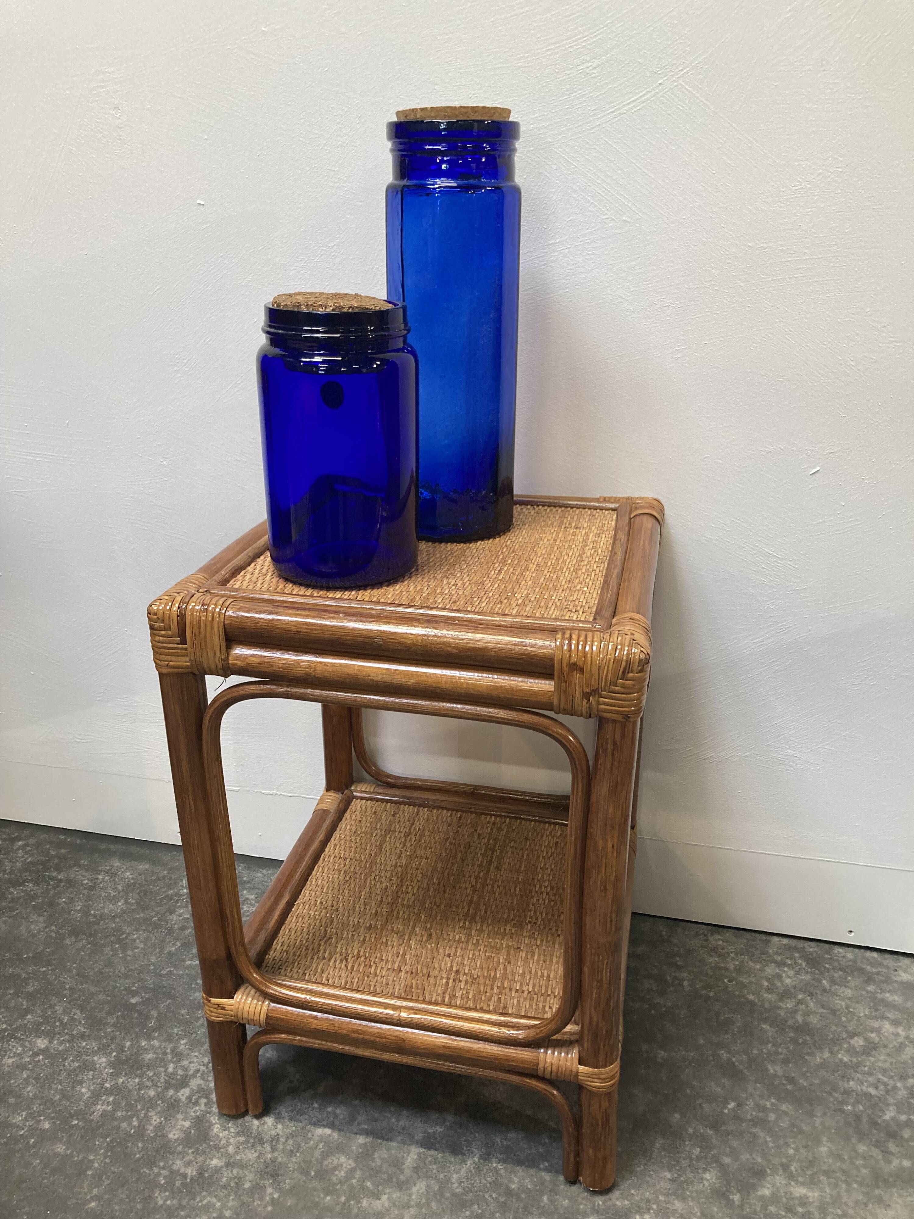 Vintage rattan bedside