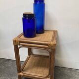 Vintage rattan bedside