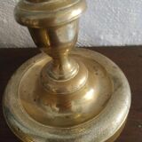 Set of 2 old brass candle holders