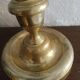Set of 2 old brass candle holders