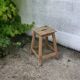 Natural wood stool