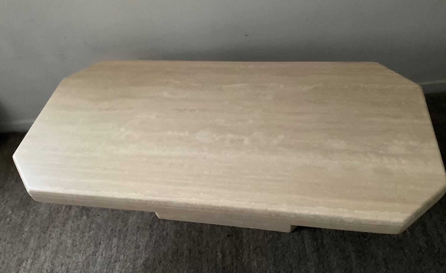 70s Travertine Coffee Table