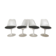 Series of 4 chairs model "Tulip" by Eero Saarinen for Knoll Edition