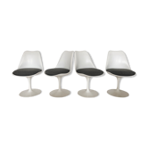 Series of 4 chairs model "Tulip" by Eero Saarinen for Knoll Edition