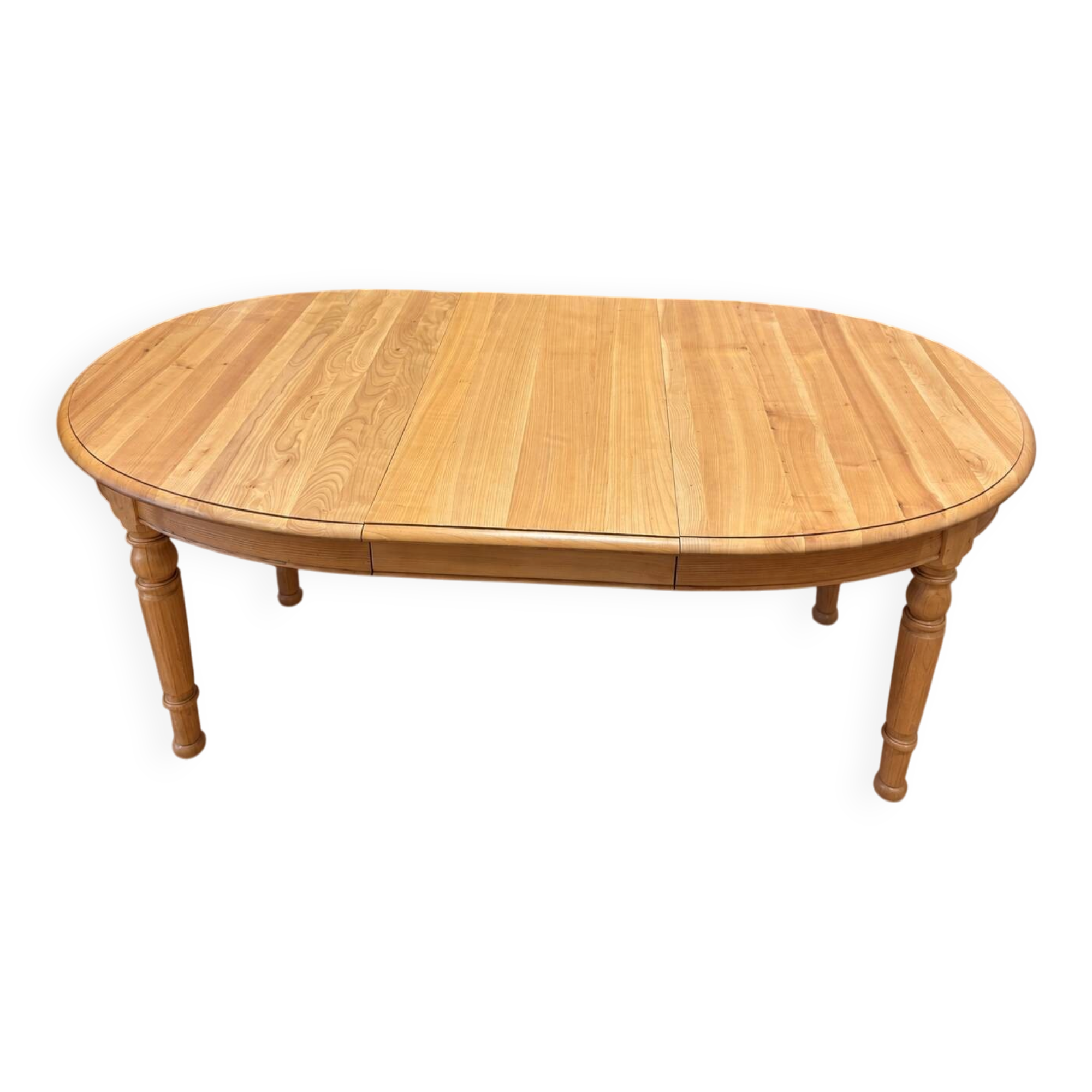 Table ovale en merisier naturel