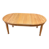 Table ovale en merisier naturel