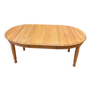 Table ovale en merisier naturel