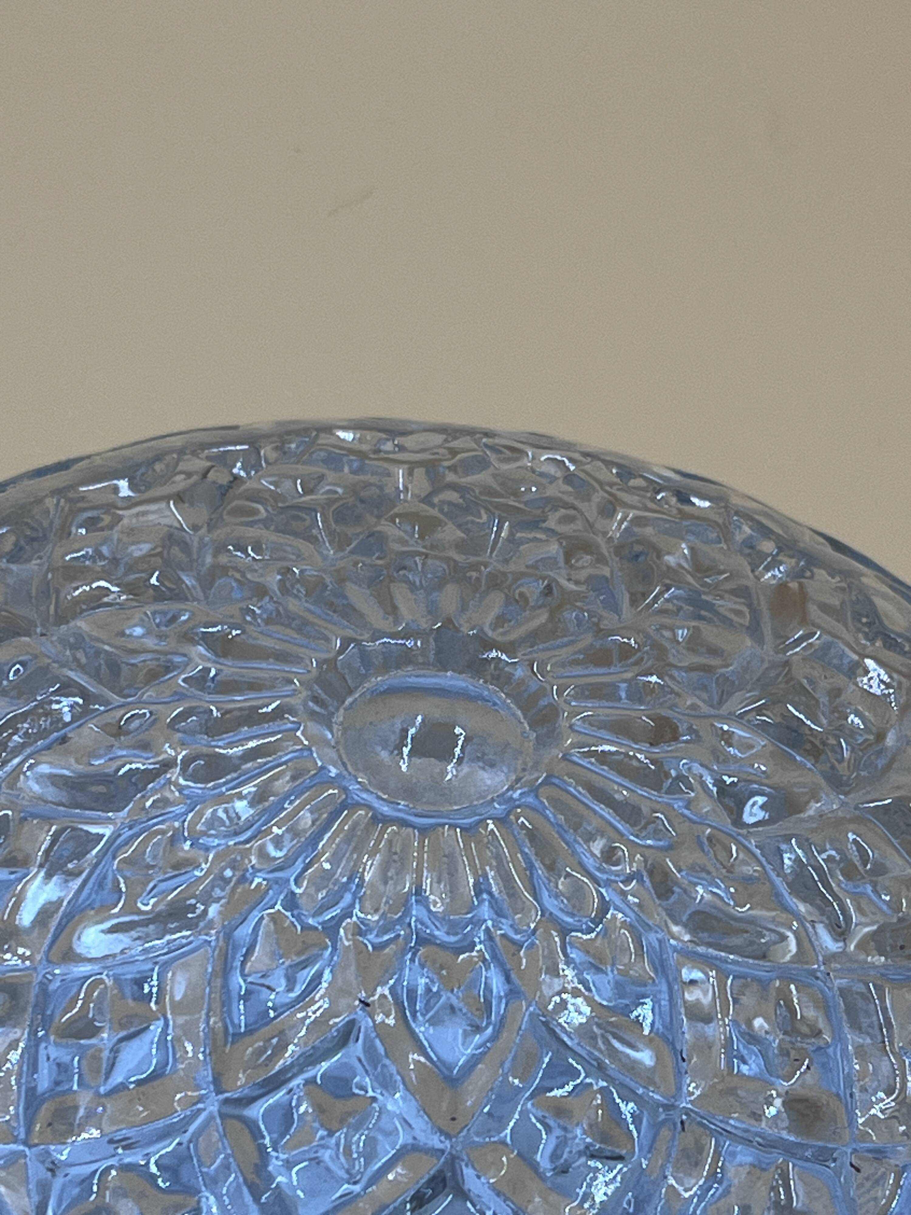 Vintage relief-moulded glass ceiling light