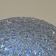 Vintage relief-moulded glass ceiling light