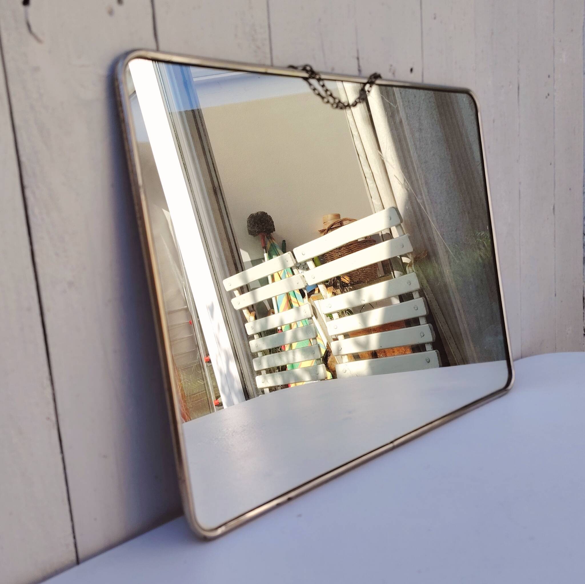 Large vintage 50's simple barber mirror