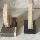 asymmetrical marble Art Deco bookends