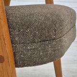 1960s, Danish armchair, furniture wool/cotton fabric, teak wood.