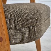 1960s, Danish armchair, furniture wool/cotton fabric, teak wood.