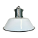 Industrial White Enamel Industrial Lamp with Cast Aluminium Top from EOW, 1950s