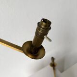 Pair of brass wall lights with articulated arms from the 70s