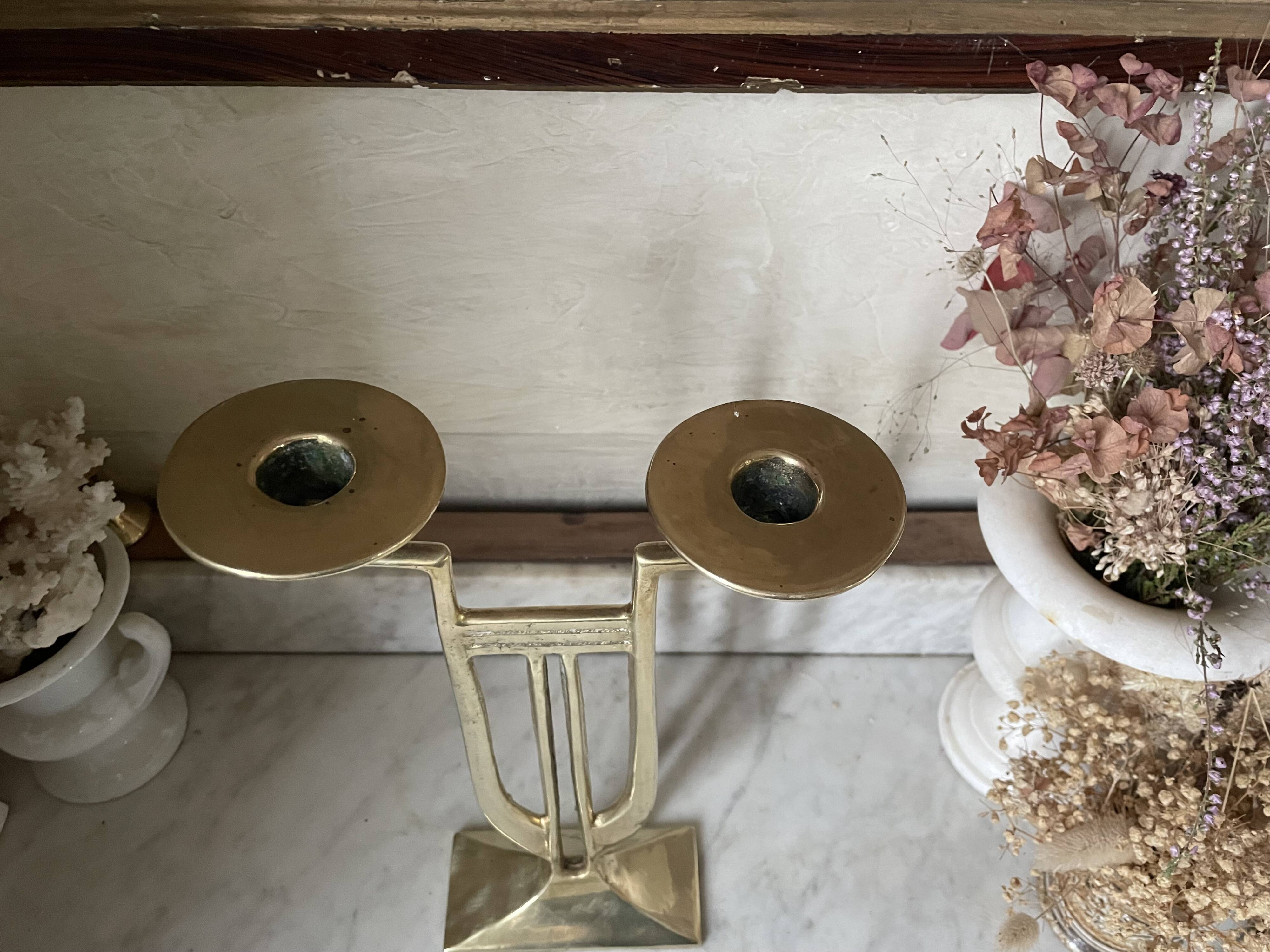 Art Deco chandelier in solid brass