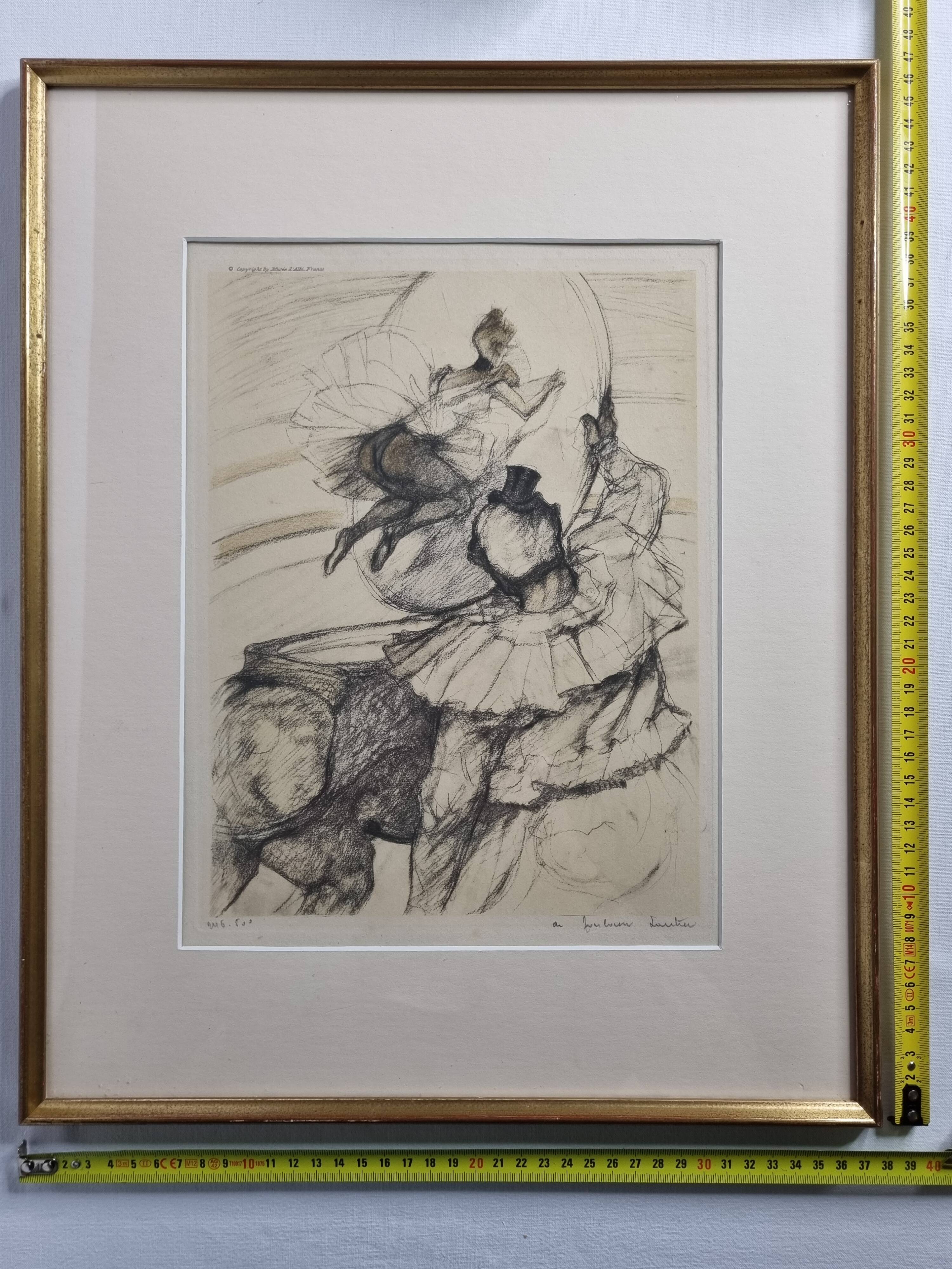 Numbered lithograph after Toulouse-Lautrec - "Panel Work Through a Hoop", 1952