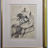 Numbered lithograph after Toulouse-Lautrec - "Panel Work Through a Hoop", 1952
