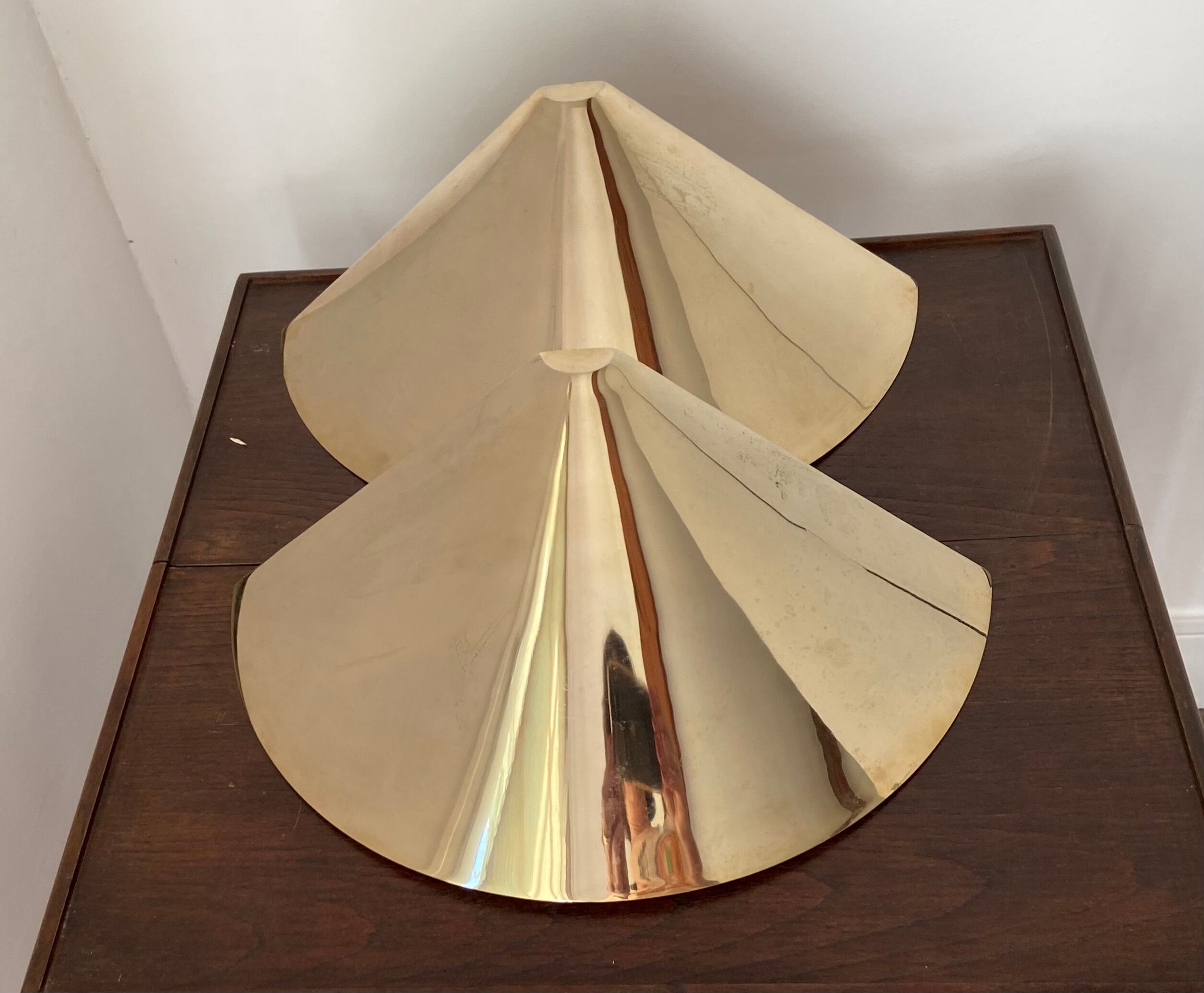 Pair of brass sconces