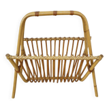 Rattan magazine rack