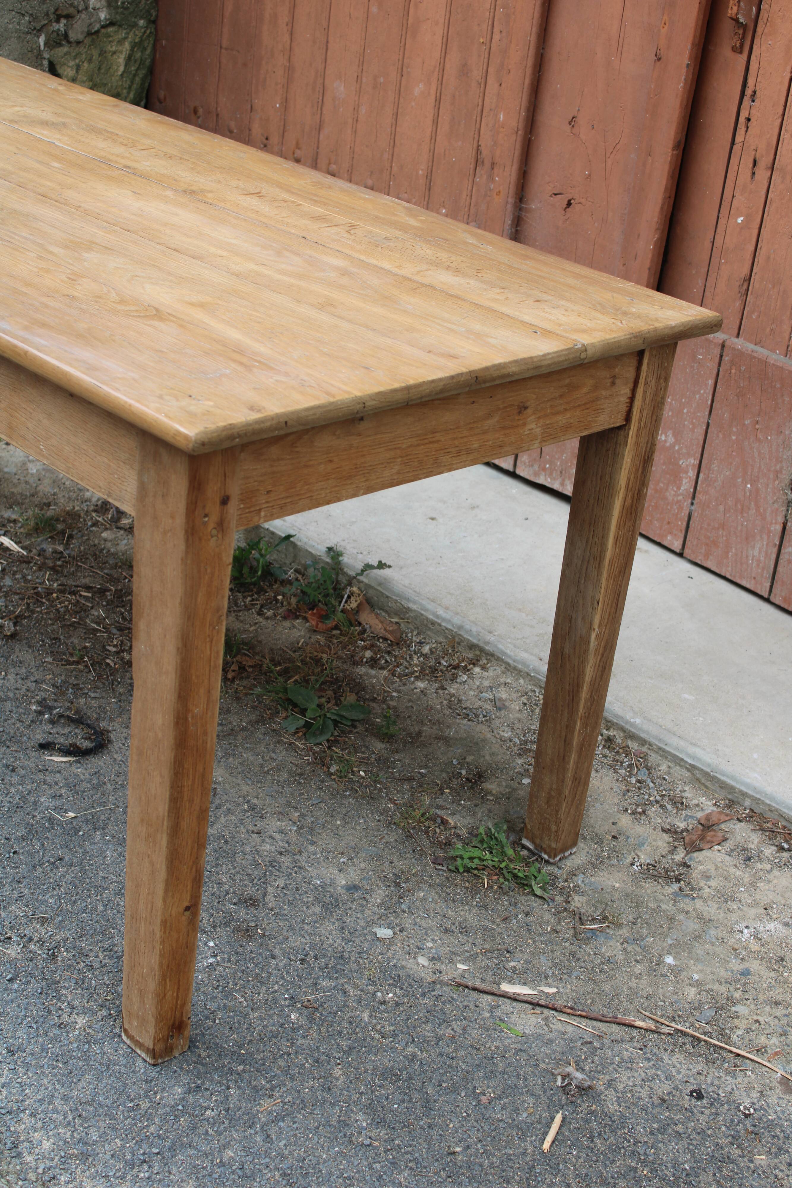 Table de ferme en chêne pour 6 personnes