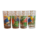 Verres à limonade vintage à motifs tropicaux perroquets et fleurs
