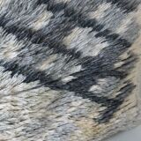 Mid-century gray wool rya rug | Sweden | 1960s