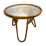 Vintage rattan coffee table