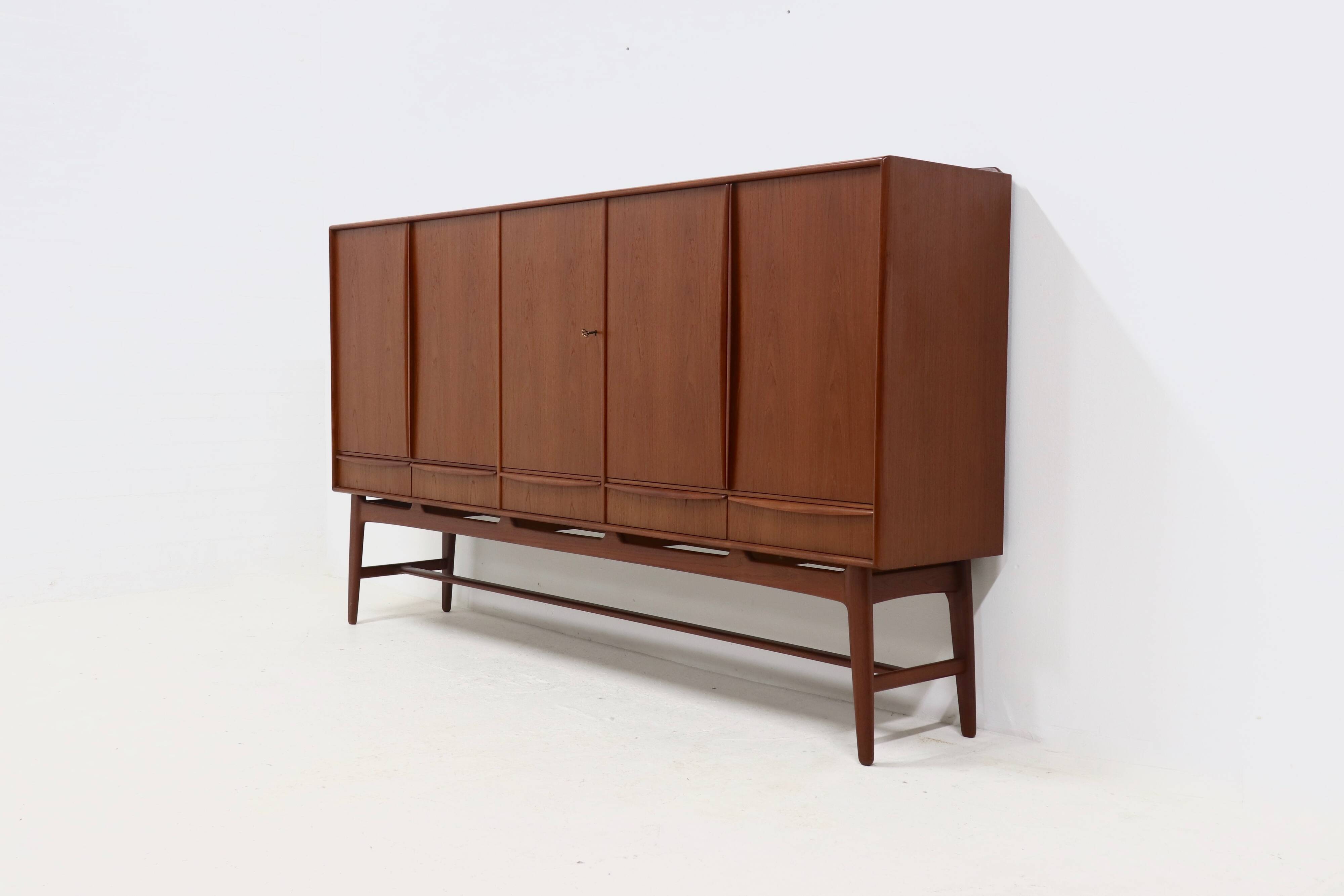Teak Highboard by Svend Aage Madsen for K. Knudsen & Søn 1950s
