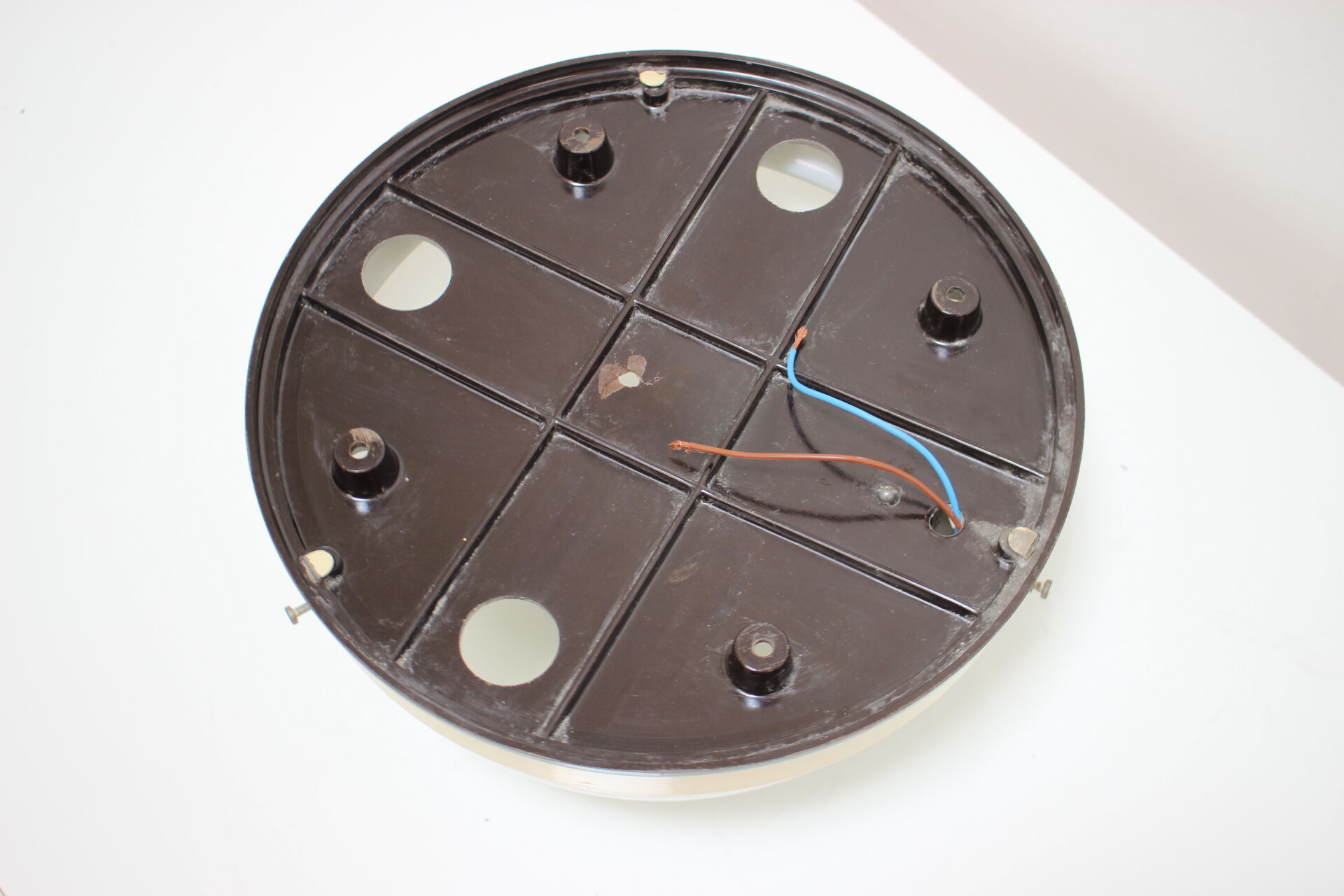 Midcentury glass ceiling lamp