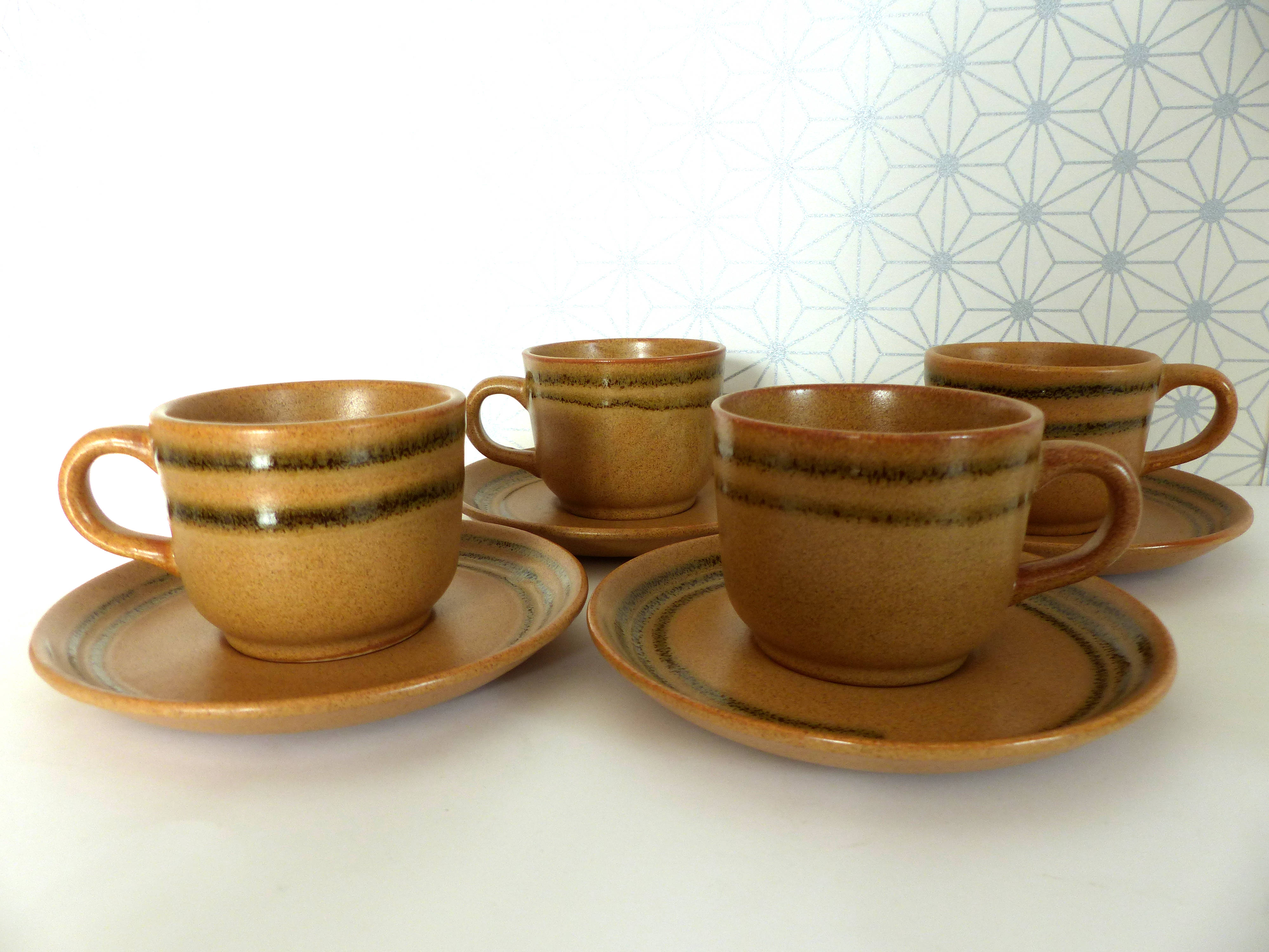 Sarreguemines sandstone coffee service