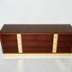 Commode Italienne en palissandre et laiton ISA Bergamo 1950