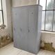 Blue patinated workshop furniture locker room